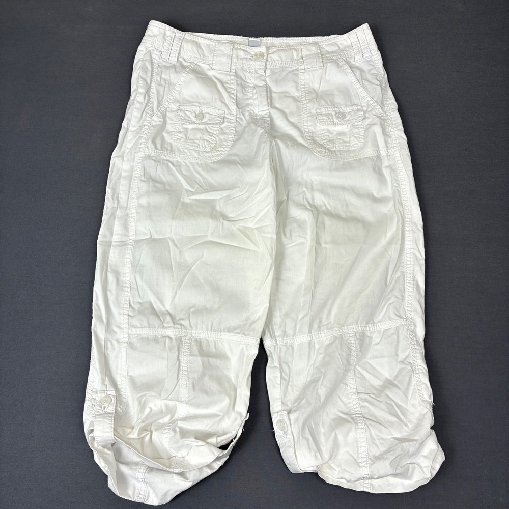 Style & Co White Capri Pants Shorts Women's Size 8, 32" Waist Y2K
